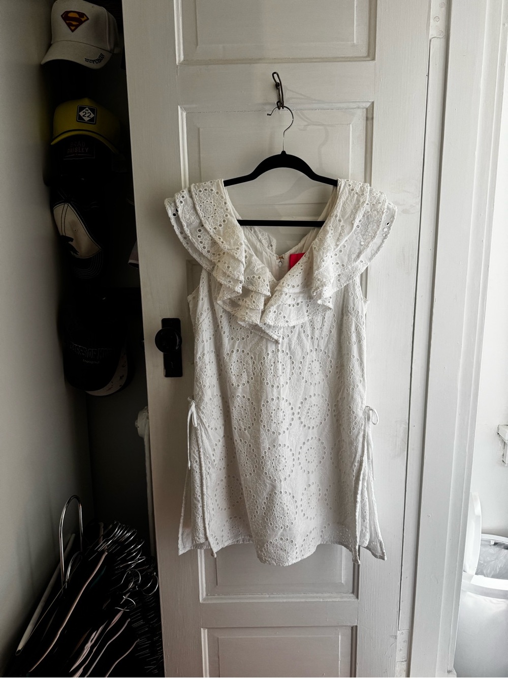 Lilly Pulitzer White Eyelet Ruffle Mini Dress